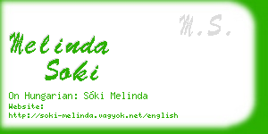 melinda soki business card
